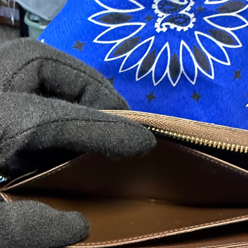 Louis Vuitton Damier Ebene Long Wallet with Leopard Heart Keychain - Picture 12 of 13